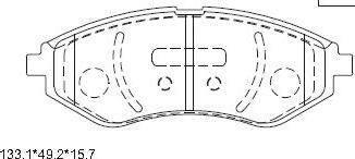 Asimco KD9725 - Тормозные колодки, дисковые, комплект autosila-amz.com