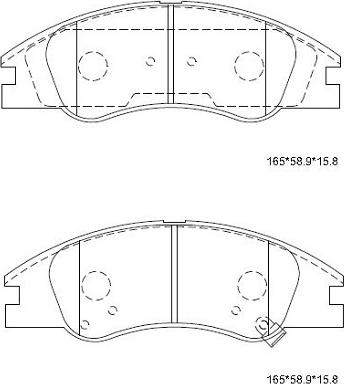 Asimco KD9720 - Тормозные колодки, дисковые, комплект autosila-amz.com