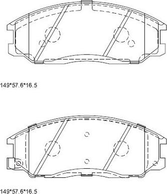 Asimco KD9721 - Тормозные колодки, дисковые, комплект autosila-amz.com