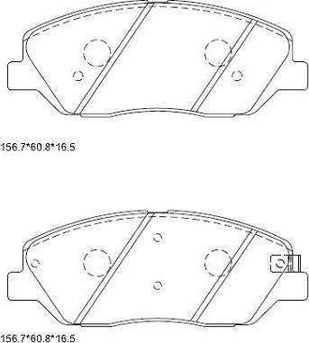 Asimco KD9728 - Тормозные колодки, дисковые, комплект autosila-amz.com