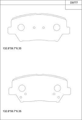 Asimco KD9777 - Тормозные колодки, дисковые, комплект autosila-amz.com