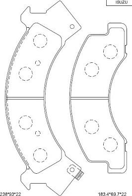 Asimco KD4401 - Тормозные колодки, дисковые, комплект autosila-amz.com