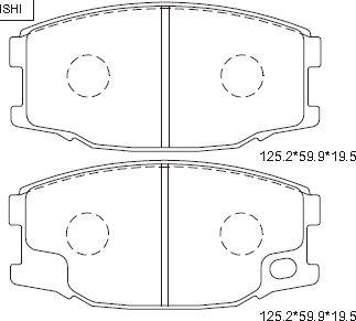 Asimco KD4205 - Тормозные колодки, дисковые, комплект autosila-amz.com