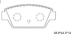 Asimco KD4710H - Тормозные колодки, дисковые, комплект autosila-amz.com