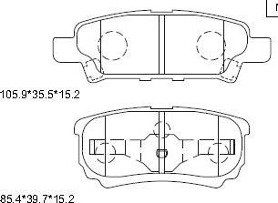 Asimco KD4730 - Тормозные колодки, дисковые, комплект autosila-amz.com