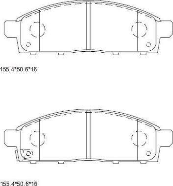 Asimco KD4723 - Тормозные колодки, дисковые, комплект autosila-amz.com