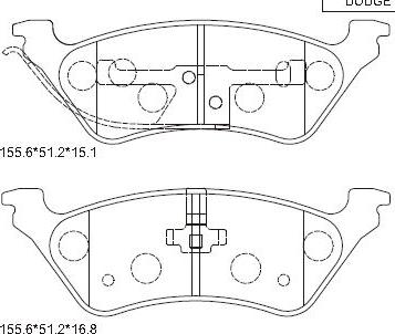 Asimco KD6509 - Тормозные колодки, дисковые, комплект autosila-amz.com