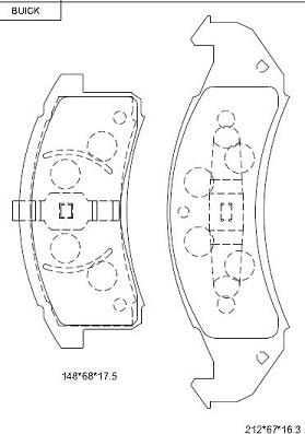 Asimco KD6609 - Тормозные колодки, дисковые, комплект autosila-amz.com