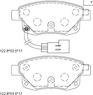 Asimco KD6602 - Тормозные колодки, дисковые, комплект autosila-amz.com