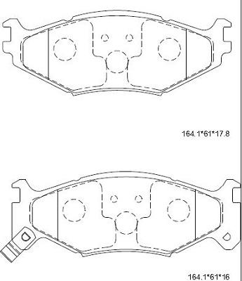 Asimco KD6301 - Тормозные колодки, дисковые, комплект autosila-amz.com