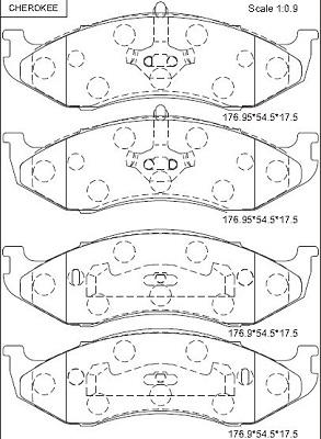 Asimco KD6202 - Тормозные колодки, дисковые, комплект autosila-amz.com