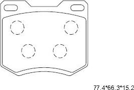 Asimco KD6741 - Тормозные колодки, дисковые, комплект autosila-amz.com