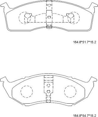 Asimco KD6751 - ТОРМОЗНЫЕ КОЛОДКИ ДИСКОВЫЕ autosila-amz.com