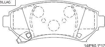 Asimco KD6718 - Тормозные колодки, дисковые, комплект autosila-amz.com