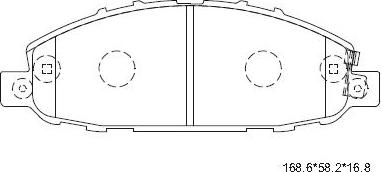 Asimco KD1475 - Тормозные колодки, дисковые, комплект autosila-amz.com