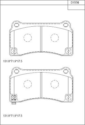 Asimco KD1556 - Тормозные колодки, дисковые, комплект autosila-amz.com