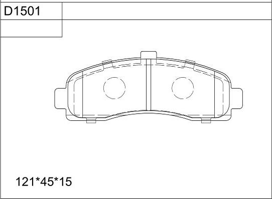 Asimco KD1501 - Тормозные колодки, дисковые, комплект autosila-amz.com