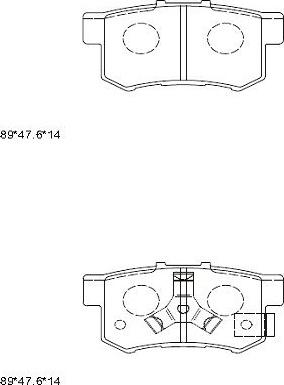 Asimco KD1517 - Тормозные колодки, дисковые, комплект autosila-amz.com