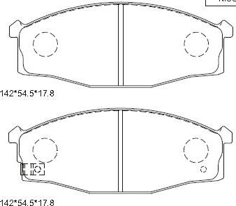 Asimco KD1246 - Тормозные колодки, дисковые, комплект autosila-amz.com