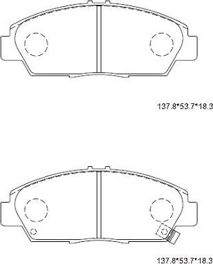 Asimco KD1793 - Тормозные колодки, дисковые, комплект autosila-amz.com