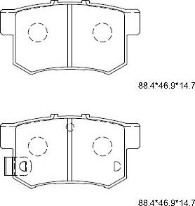 DJ Parts BP1749 - Тормозные колодки, дисковые, комплект autosila-amz.com