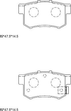 Asimco KD1702 - Тормозные колодки, дисковые, комплект autosila-amz.com