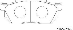 Asimco KD1711 - Тормозные колодки, дисковые, комплект autosila-amz.com