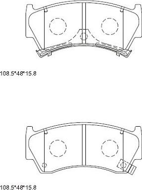 Asimco KD1732 - Тормозные колодки, дисковые, комплект autosila-amz.com