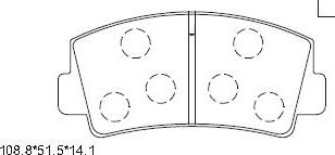 Asimco KD3315 - Тормозные колодки, дисковые, комплект autosila-amz.com