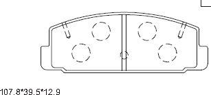 Asimco KD3791 - Тормозные колодки, дисковые, комплект autosila-amz.com