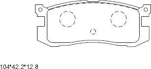 Asimco KD3751 - Тормозные колодки, дисковые, комплект autosila-amz.com