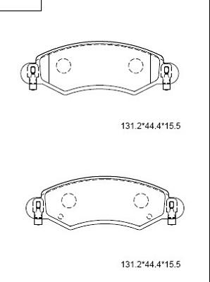 GMC 2360501 - Тормозные колодки, дисковые, комплект autosila-amz.com