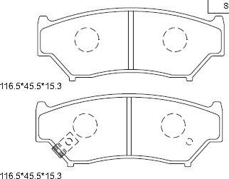 Asimco KD3717 - Тормозные колодки, дисковые, комплект autosila-amz.com