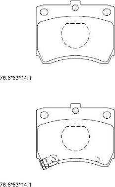 Asimco KD3734 - Тормозные колодки, дисковые, комплект autosila-amz.com