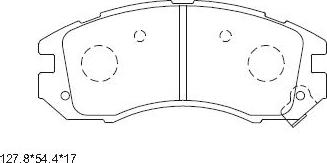 Asimco KD3721 - Тормозные колодки, дисковые, комплект autosila-amz.com