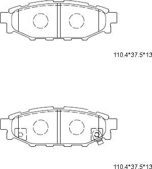 Asimco KD3722 - Тормозные колодки, дисковые, комплект autosila-amz.com