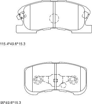 Asimco KD3727 - Тормозные колодки, дисковые, комплект autosila-amz.com