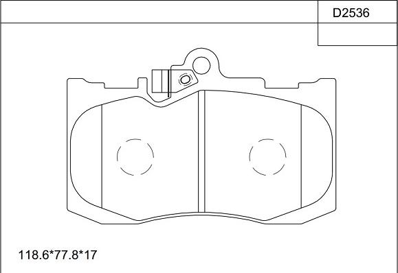 Asimco KD2536 - Тормозные колодки, дисковые, комплект autosila-amz.com