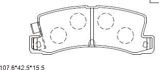 Asimco KD2636 - Тормозные колодки, дисковые, комплект autosila-amz.com