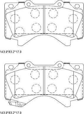 Asimco KD2387 - Тормозные колодки, дисковые, комплект autosila-amz.com