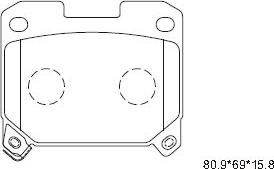 Asimco KD2760 - Тормозные колодки, дисковые, комплект autosila-amz.com