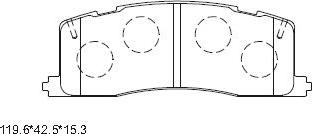 Asimco KD2711 - Тормозные колодки, дисковые, комплект autosila-amz.com