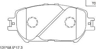 Asimco KD2739 - Тормозные колодки, дисковые, комплект autosila-amz.com