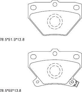 Asimco KD2720 - Тормозные колодки, дисковые, комплект autosila-amz.com