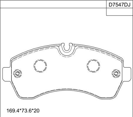 Asimco KD7547D - Тормозные колодки, дисковые, комплект autosila-amz.com