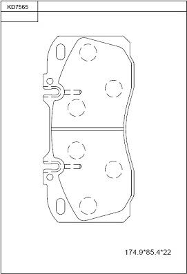 Asimco KD7565 - Тормозные колодки, дисковые, комплект autosila-amz.com