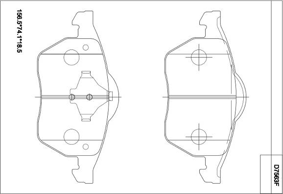 Asimco KD7563F - Тормозные колодки, дисковые, комплект autosila-amz.com