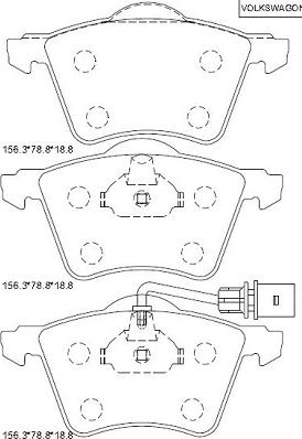 Asimco KD7580 - Тормозные колодки, дисковые, комплект autosila-amz.com