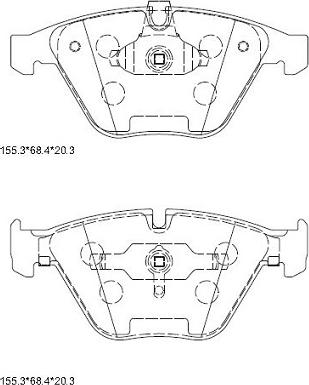 Asimco KD7535 - Тормозные колодки, дисковые, комплект autosila-amz.com