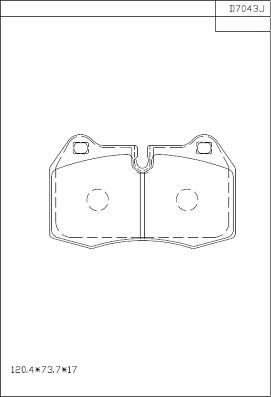 Asimco KD7043 - Тормозные колодки, дисковые, комплект autosila-amz.com